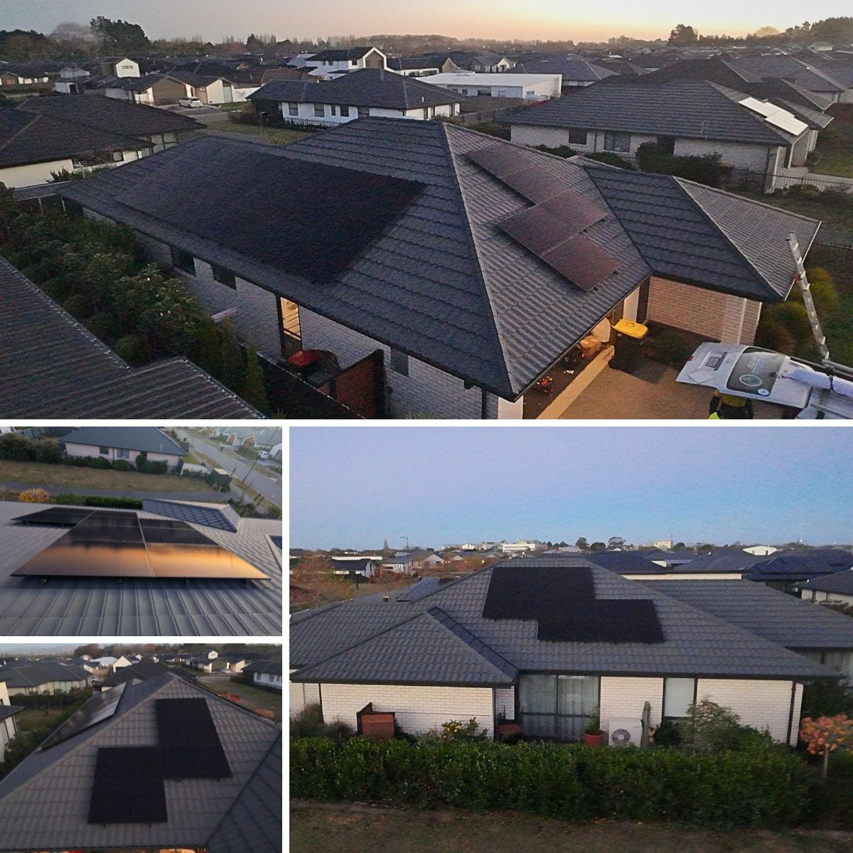 Completed residential solar installation in Burwood, Christchurch